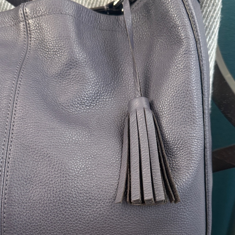 Coach Dark Gray Leather Hobo Bag - Picture 2 of 7